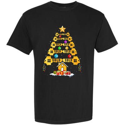 House Key Realtor Christmas Tree Xmas for Real Estate Agent Garment-Dyed Heavyweight T-Shirt