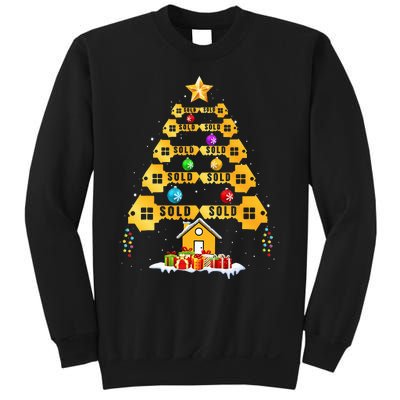 House Key Realtor Christmas Tree Xmas for Real Estate Agent Sweatshirt