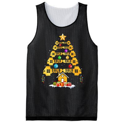 House Key Realtor Christmas Tree Xmas for Real Estate Agent Mesh Reversible Basketball Jersey Tank