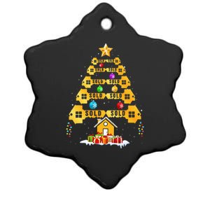 House Key Realtor Christmas Tree Xmas for Real Estate Agent Ceramic Star Ornament