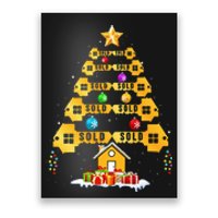 House Key Realtor Christmas Tree Xmas for Real Estate Agent Poster