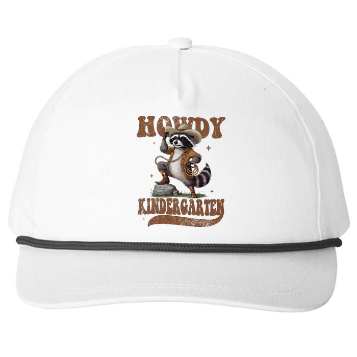 Howdy Kindergarten Raccoon Cowboy Western Back To School Gift Snapback Five-Panel Rope Hat