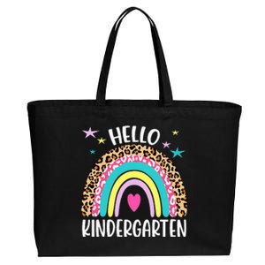 Hello Kindergarten Rainbow Back To School Teacher Student Cotton Canvas Jumbo Tote