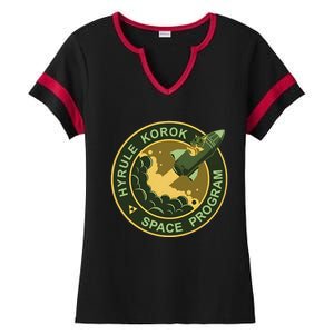 Hyrule Korok Space Program Breath Of The Wild Link The Legend Flora Of Hyrule Ladies Halftime Notch Neck Tee