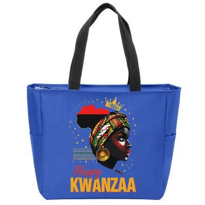 Happy Kwanzaa Seven Principles Of Kwanzaa Zip Tote Bag