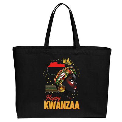 Happy Kwanzaa Seven Principles Of Kwanzaa Cotton Canvas Jumbo Tote