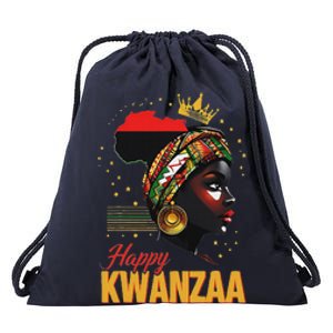 Happy Kwanzaa Seven Principles Of Kwanzaa Drawstring Bag