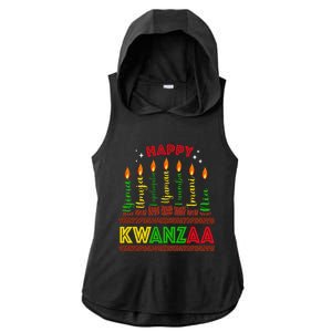 Happy Kwanzaa Seven Principles Of Kwanzaa Ladies PosiCharge Tri-Blend Wicking Draft Hoodie Tank