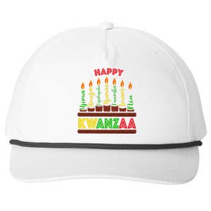 Happy Kwanzaa Seven Principles Of Kwanzaa Snapback Five-Panel Rope Hat