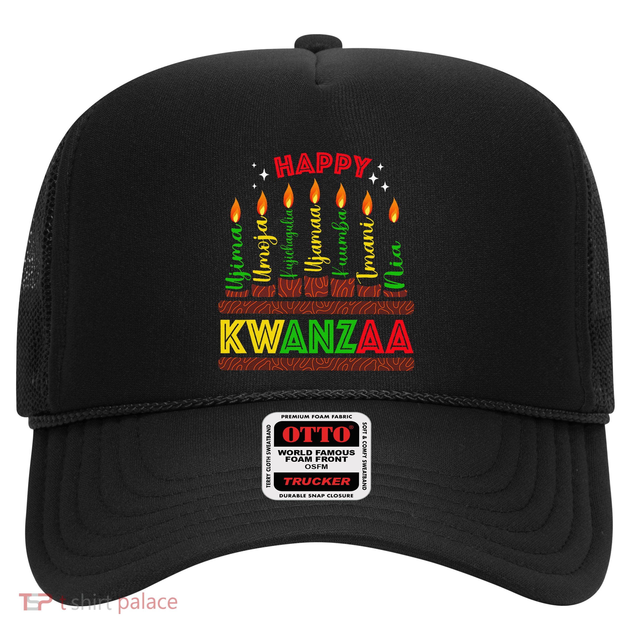 Happy Kwanzaa Seven Principles Of Kwanzaa Trucker Hat