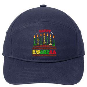 Happy Kwanzaa Seven Principles Of Kwanzaa 7-Panel Snapback Hat