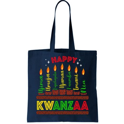 Happy Kwanzaa Seven Principles Of Kwanzaa Tote Bag