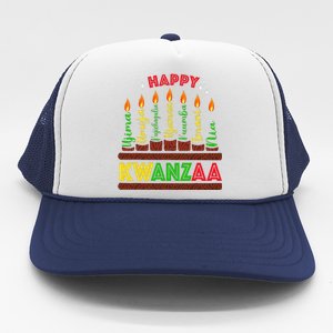 Happy Kwanzaa Seven Principles Of Kwanzaa Trucker Hat