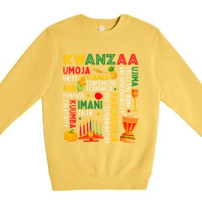 Happy Kwanzaa Seven Principles Of Kwanzaa Premium Crewneck Sweatshirt