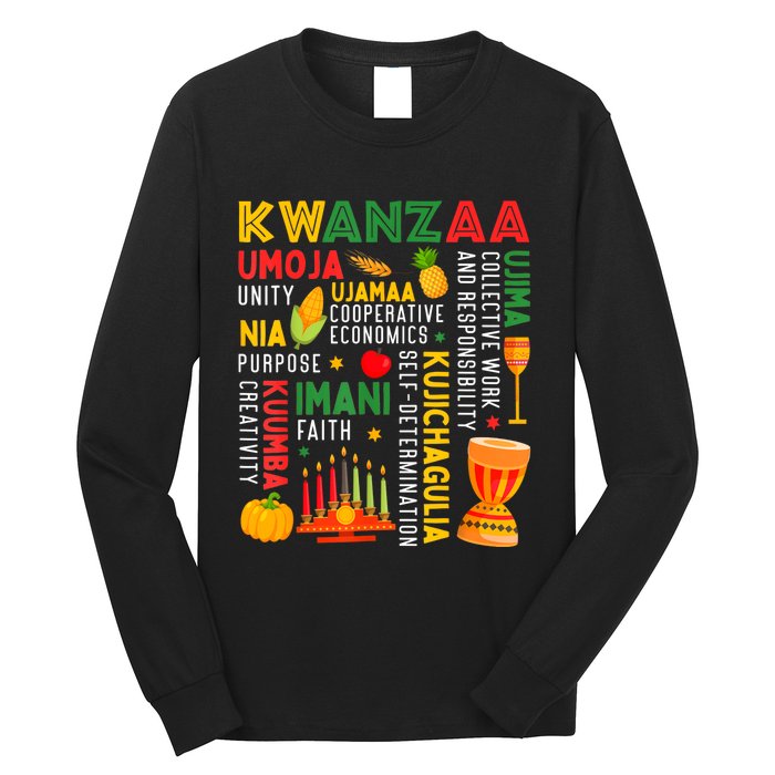 Happy Kwanzaa Seven Principles Of Kwanzaa Long Sleeve Shirt