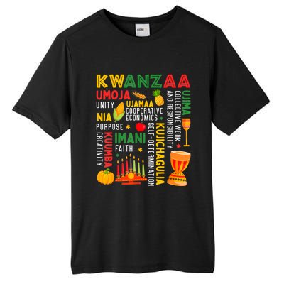 Happy Kwanzaa Seven Principles Of Kwanzaa Tall Fusion ChromaSoft Performance T-Shirt