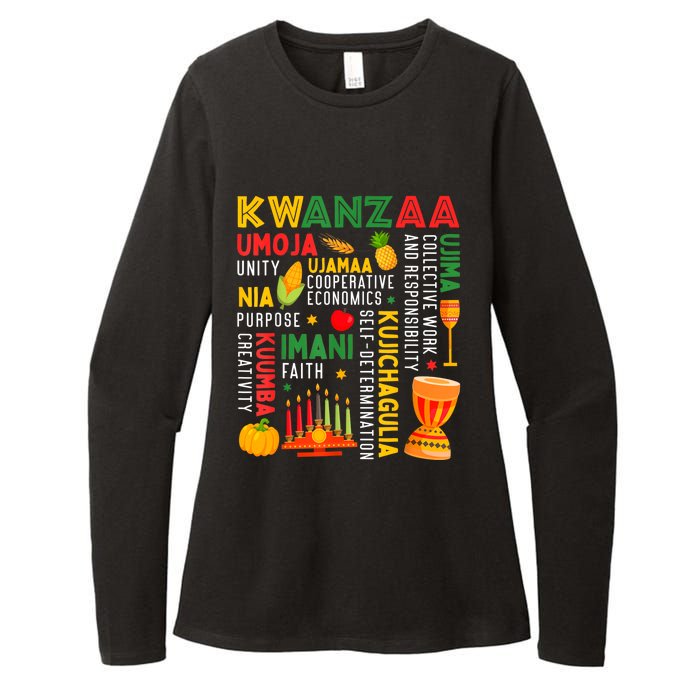 Happy Kwanzaa Seven Principles Of Kwanzaa Womens CVC Long Sleeve Shirt