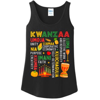 Happy Kwanzaa Seven Principles Of Kwanzaa Ladies Essential Tank