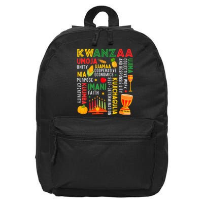 Happy Kwanzaa Seven Principles Of Kwanzaa 16 in Basic Backpack