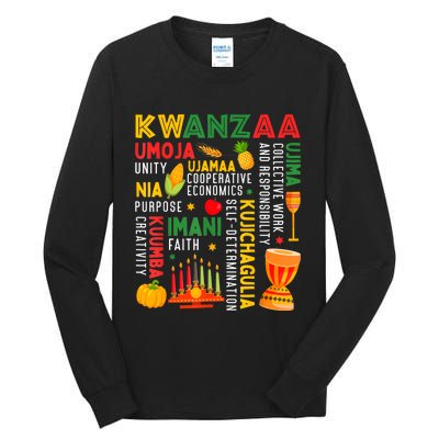 Happy Kwanzaa Seven Principles Of Kwanzaa Tall Long Sleeve T-Shirt