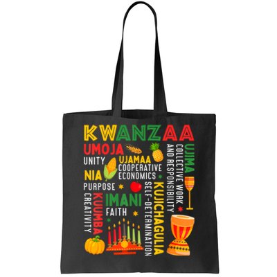 Happy Kwanzaa Seven Principles Of Kwanzaa Tote Bag