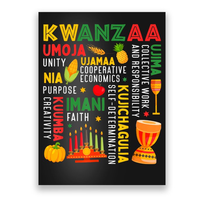 Happy Kwanzaa Seven Principles Of Kwanzaa Poster