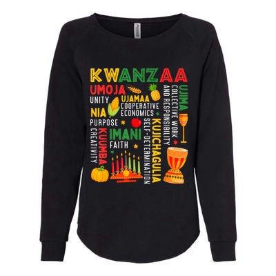 Happy Kwanzaa Seven Principles Of Kwanzaa Womens California Wash Sweatshirt