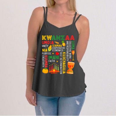 Happy Kwanzaa Seven Principles Of Kwanzaa Women's Strappy Tank