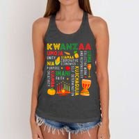 Happy Kwanzaa Seven Principles Of Kwanzaa Women's Knotted Racerback Tank