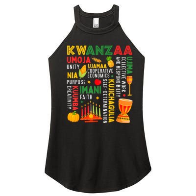 Happy Kwanzaa Seven Principles Of Kwanzaa Women's Perfect Tri Rocker Tank