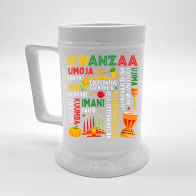 Happy Kwanzaa Seven Principles Of Kwanzaa Beer Stein