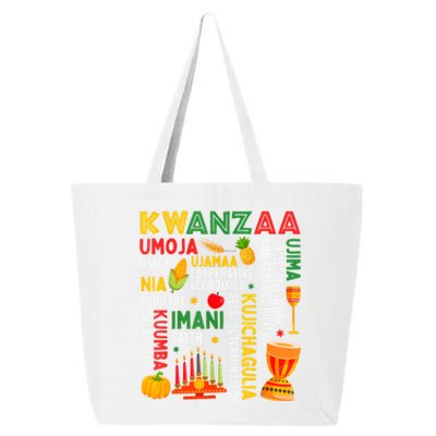 Happy Kwanzaa Seven Principles Of Kwanzaa 25L Jumbo Tote