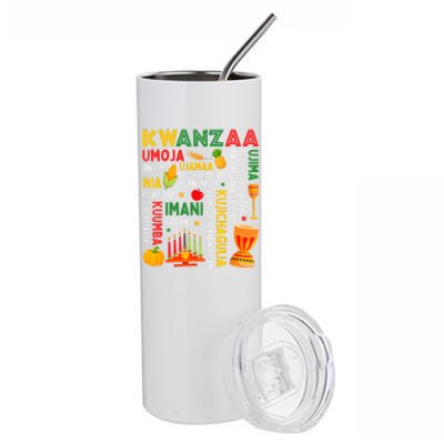 Happy Kwanzaa Seven Principles Of Kwanzaa Stainless Steel Tumbler