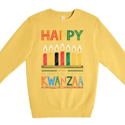 Happy Kwanzaa Seven Principles Of Kwanzaa Premium Crewneck Sweatshirt