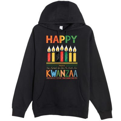 Happy Kwanzaa Seven Principles Of Kwanzaa Premium Pullover Hoodie