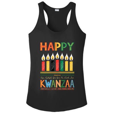 Happy Kwanzaa Seven Principles Of Kwanzaa Ladies PosiCharge Competitor Racerback Tank