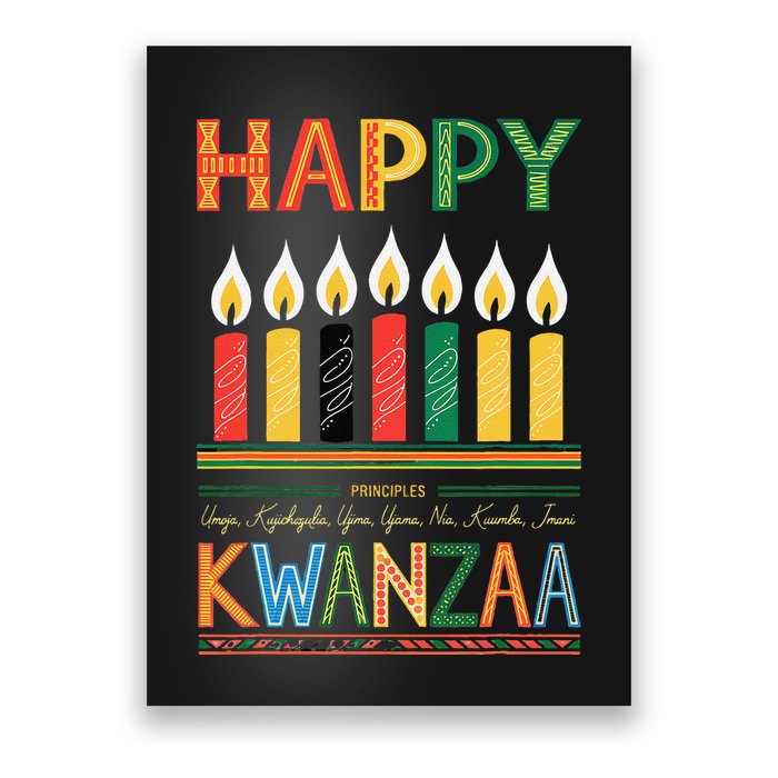Happy Kwanzaa Seven Principles Of Kwanzaa Poster