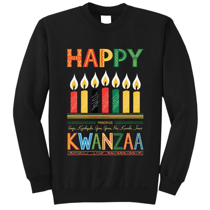 Happy Kwanzaa Seven Principles Of Kwanzaa Tall Sweatshirt