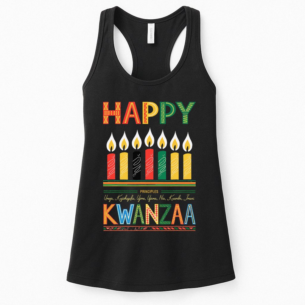 Happy Kwanzaa Seven Principles Of Kwanzaa Womens Tank Top