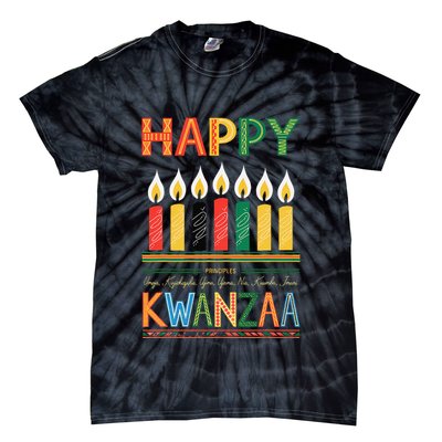 Happy Kwanzaa Seven Principles Of Kwanzaa Tie-Dye T-Shirt