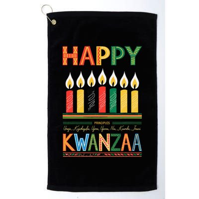 Happy Kwanzaa Seven Principles Of Kwanzaa Golf Towel
