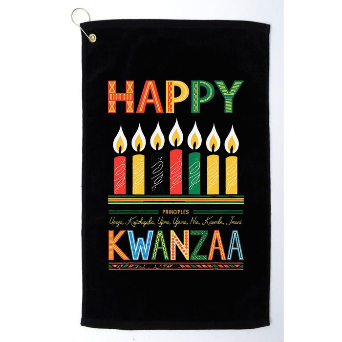 Happy Kwanzaa Seven Principles Of Kwanzaa Golf Towel