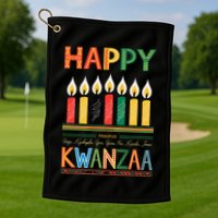 Happy Kwanzaa Seven Principles Of Kwanzaa Golf Towel