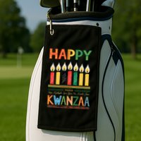 Happy Kwanzaa Seven Principles Of Kwanzaa Golf Towel
