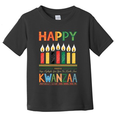 Happy Kwanzaa Seven Principles Of Kwanzaa Toddler T-Shirt