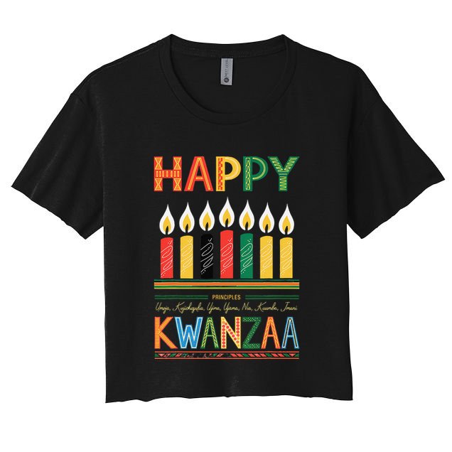 Happy Kwanzaa Seven Principles Of Kwanzaa Crop Top