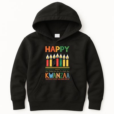 Happy Kwanzaa Seven Principles Of Kwanzaa Kids Hoodie