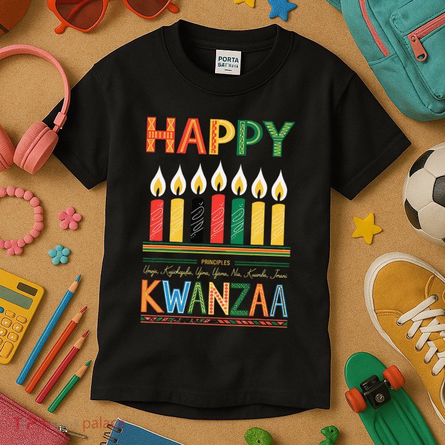 Happy Kwanzaa Seven Principles Of Kwanzaa Kids T-Shirt