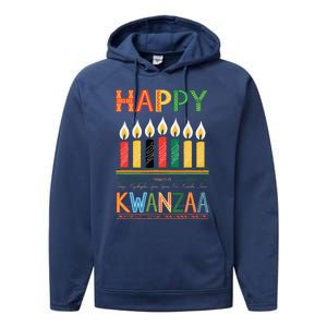 Happy Kwanzaa Seven Principles Of Kwanzaa Performance Fleece Hoodie