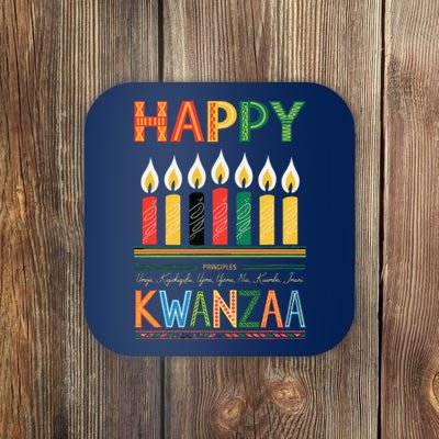 Happy Kwanzaa Seven Principles Of Kwanzaa Coaster